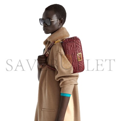 FENDI BAGUETTE BURGUNDY LEATHER BAG 8BR600AT57F1CGF (27*15*6cm)